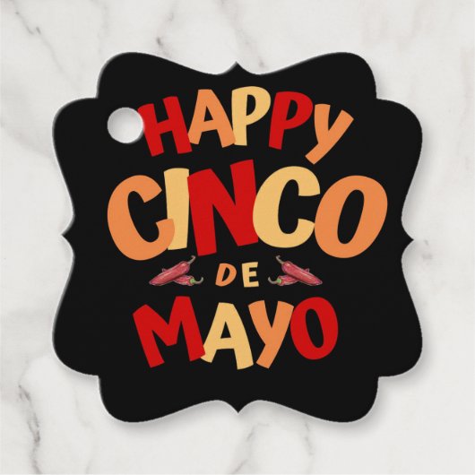 Étiquettes Cadeau Balise Cinco De Mayo Favoriser (Devant)
