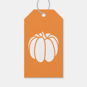 Étiquettes-cadeau Balise citrouille dans Orange Gift