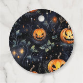 Étiquettes Cadeau Balise Citrouille Halloween (Dos)