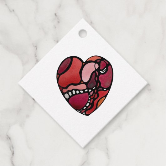 Étiquettes Cadeau Balise Coeur (Devant)