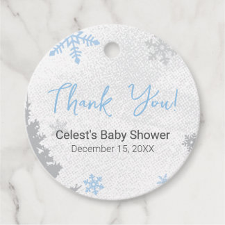 Étiquettes Cadeau Balise Cold Outside Blue Favor