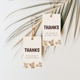 Étiquettes-cadeau Balise Cookie & Souris Kid Party Merci Favor