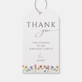 Étiquettes-cadeau Balise couleur Fleur sauvage Anniversaire Merci Fa (Devant)