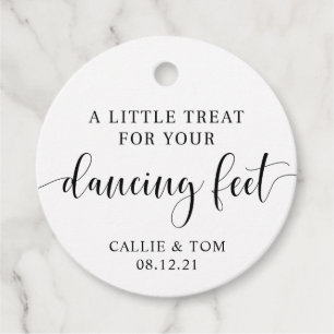 Étiquettes Cadeau Balise Dancing Feet Flip Flop Wedding Favor