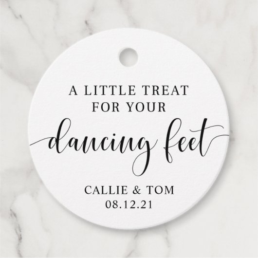 Étiquettes Cadeau Balise Dancing Feet Flip Flop Wedding Favor (Devant)