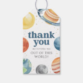 Étiquettes-cadeau Balise d'anniversaire de l'espace extra-atmosphéri (Devant)