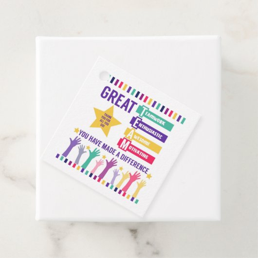 Étiquettes Cadeau Balise d'appréciation de l'équipe (En situation)