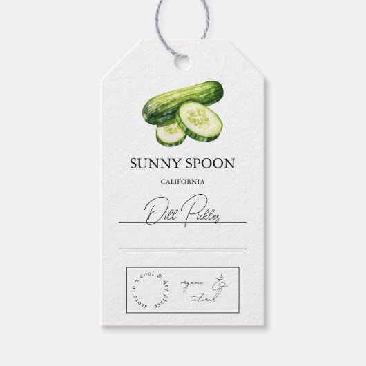 Étiquettes-cadeau Balise de blocage de concombre (Devant)