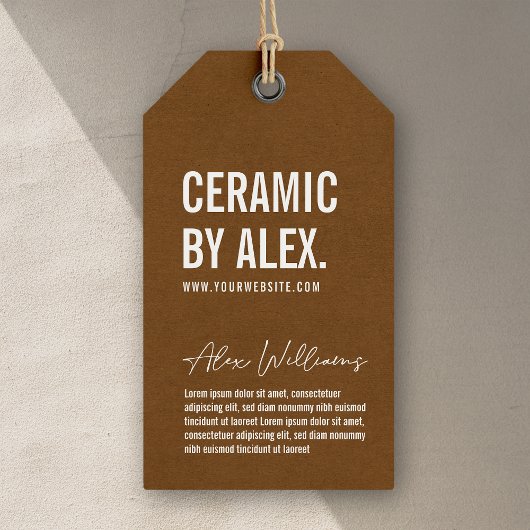 Étiquettes-cadeau Balise de blocage du logo du produit minimal