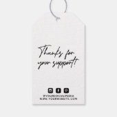 Étiquettes-cadeau Balise de blocage du prix du logo de l'entreprise (Dos)