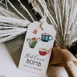 Étiquettes-cadeau Balise de bombe au chocolat chaud