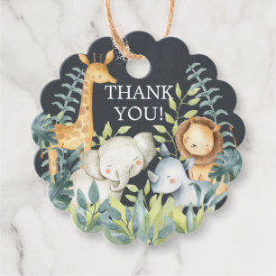 Étiquettes Cadeau Balise de cadeau Chalkboard Jungle Baby shower Fav