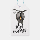 Étiquettes-cadeau Balise de cadeau de chaume d'Halloween (Devant)