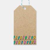 Étiquettes-cadeau Balise de cadeau de Noël modifiable Rustic Kraft (Dos)