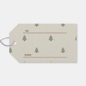 Étiquettes-cadeau Balise de cadeau Rustique Père Noël Bear Forest Ca (Dos (Horizontal))