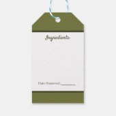 Étiquettes-cadeau Balise de cadeaux de cuisine et de collation (Dos)