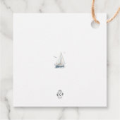 Étiquettes Cadeau Balise de Carré de voilier modifiable Faveur/Merci (Dos)