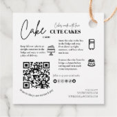 Étiquettes Cadeau Balise de carte de gâteau de code QR (Dos)
