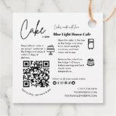 Étiquettes Cadeau Balise de carte de gâteau simple QR Code (Dos)