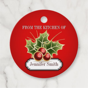 Étiquettes Cadeau Balise de cuisson recto verso Christmas Cookie Exc
