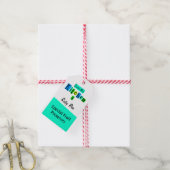 Étiquettes-cadeau Balise de cuisson Retro Blues personnalisée dans l (Avec de la ficelle)