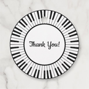 Étiquettes Cadeau Balise de design Favoriser les touches de piano