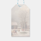 Étiquettes-cadeau Balise de dessin rustique d'une ferme avec cadeau  (Dos)