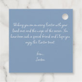 Étiquettes Cadeau Balise de faveur Bunny Crest (Dos)