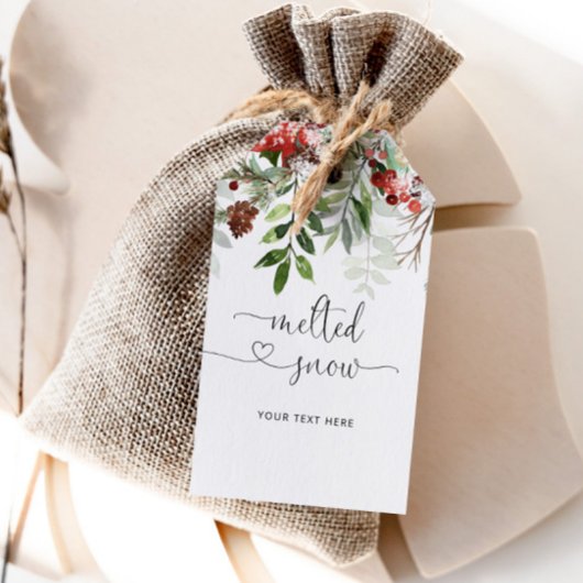 Étiquettes-cadeau Balise de faveur de la neige fondue