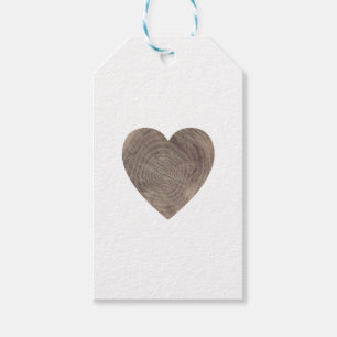 Étiquettes-cadeau Balise de faveur de mariage rustique au coeur de b