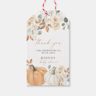 Étiquettes-cadeau Balise de faveur du carré du baby shower d'automne
