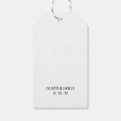 Étiquettes-cadeau Balise de faveur en marbre moderne (Dos)