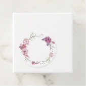 Étiquettes Cadeau Balise de faveur florale ronde (En situation)