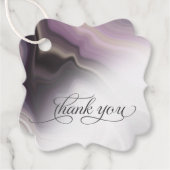 Étiquettes Cadeau BALISE DE FAVEUR | Plum de marbre doux pourpre (Devant)