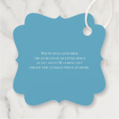 Étiquettes Cadeau BALISE DE FAVEUR | Turquoise Améthyste  Floral Abs (Dos)