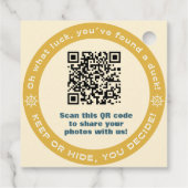 Étiquettes Cadeau Balise de jeu avec code QR (Dos)