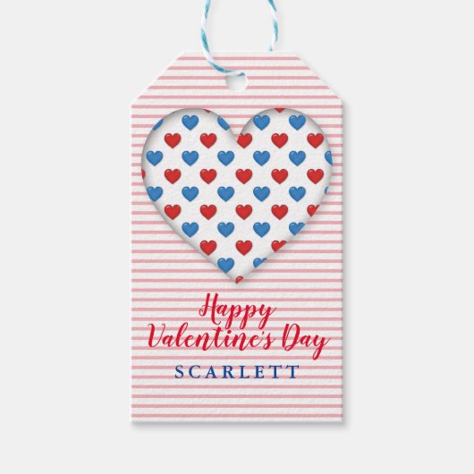 Étiquettes-cadeau Balise de la Saint-Valentin (Devant)