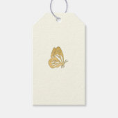 Étiquettes-cadeau Balise de mariage Merci crème (Devant)