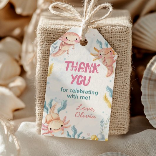 Étiquettes-cadeau Balise de Merci d'anniversaire de la fille mignonn