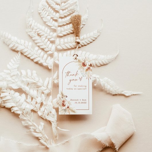 Étiquettes-cadeau Balise de Merci de Boho Favor