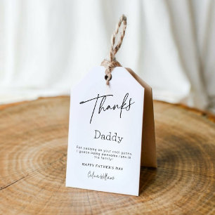 Étiquettes-cadeau Balise de Merci de Fête des pères simple moderne F