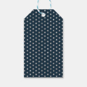 Étiquettes-cadeau Balise de Merci de feuille argent modifiable coule (Dos)