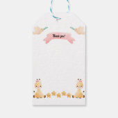 Étiquettes-cadeau Balise de Merci de Giraffe Bébé mignonne (Dos)