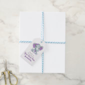 Étiquettes-cadeau Balise de Merci d'éléphant violet personnalisable (Avec de laficelle)