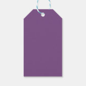 Étiquettes-cadeau Balise de Merci d'éléphant violet personnalisable (Dos)