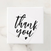 Étiquettes Cadeau Balise de Merci d'entreprise moderne noir et blanc (En situation)