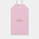 Étiquettes-cadeau Balise de Merci d'ours pour bébé mignonne (rose) (Dos)