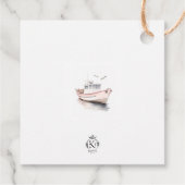 Étiquettes Cadeau Balise de Merci/Faveur carrée du bateau à voile mo (Dos)