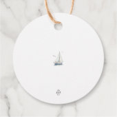 Étiquettes Cadeau Balise de Merci/Faveur nautique modifiable (Dos)