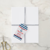 Étiquettes-cadeau Balise de Merci nautique, Ancre (Avec de la ficelle)